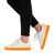 Pantofi sport dama Luela albi cu portocaliu, 3 - Kalapod.net